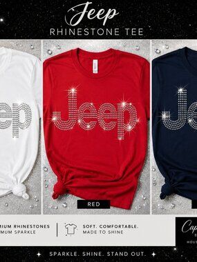 ✨ Jeep Rhinestone Bling Tee ✨